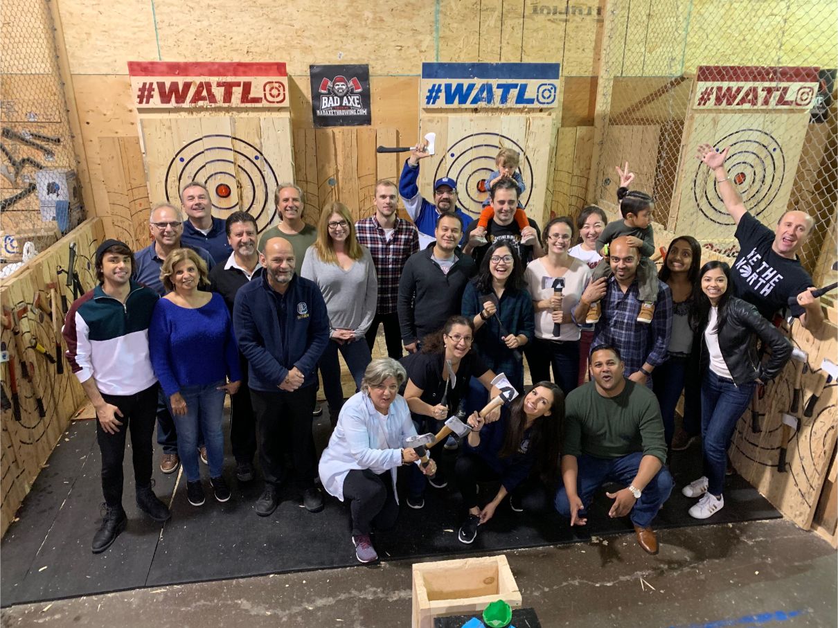 Skyview goes Axe Throwing.